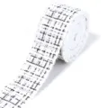 Black and white tweed ribbon trim for DIY crafts, hair bows, clothing accessories, gift wrap. - 4cm Width x 3 Yards Length / Black and White