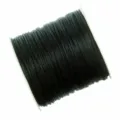 Bobina de cordón de tejido DIY negro para joyería, nudos chinos y pulseras artesanales. - Espesor 1.5mm 80 Yardas/Rollo / Negro