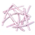 Close-up details of pink satin ribbon bows, ideal for DIY hair accessories and gift packaging. - 10 Pieces Pack / Purple