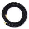 Natural black coconut shell spacer beads for DIY jewelry making, bracelet accessories. - 320 Pieces Pack (Approx 2X6mm) / Black