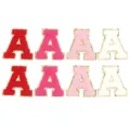 Toppa lettera A ciniglia bordo glitter oro DIY abbigliamento cappello borsa dettaglio. - Lettera A (F6339) / 5.5cm Autoadesivo (8 Pezzi/Confezione)