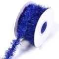Ble christougenniatiki girlanda tinsel se karouli gia diakosmisi dentrou giortis - Σκούρο μπλε / 10 Γιάρδες