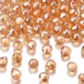 Gefacetteerde kristalglas aardbei kralen, glinsterende kralen voor DIY sieraden. - Gefacetteerde Aardbei (Horizontaal Gat) / 8x9mm (50 Stks./Verpakking) / Champagne