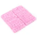 Artificial PE foam rose flower heads with mesh tulle decoration for wedding and party decor. - Pink