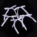 Handmade white ribbon bows detail view, ideal for DIY hair clips and gift packaging decor. - 10 Pieces Pack / White