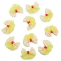 Nœuds en ruban gros-grain et dentelle DIY pour pinces à cheveux et vêtements pour animaux. - Longueur 4.5cm Largeur 4cm / Jaune