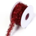 Rote Lametta Girlande Band Spule für Weihnachtsbaum Party Geschenkbox Dekoration Verpackung - Rot / 10 Yards