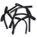 Black satin bow ribbon DIY clothing accessories sweet hair clip and gift box decoration. - 10 Pieces Pack / Black