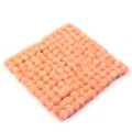 Detailed view of artificial PE foam rose flower heads with mesh for wedding and home decor. - Light Orange
