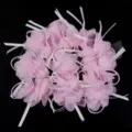 Rosa Chiffon Band 3D Blumen Aufnaeher fuer Haarschmuck Handarbeit DIY Naehen Zubehoer Artikel - 3D-Blume mit Band / 10er Pack / Rosa