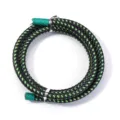 PU leather braided cord colorful rope DIY bracelet jewelry making material crafting supply - 1 Meter / Green Yellow Green
