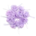 Lila Chiffon Band Blumen Haarschmuck DIY Handwerk Bekleidung Dekoration Detailansicht. - 3D-Blume mit Band / 10er Pack / Lila