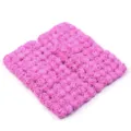 Purple artificial PE foam rose flower heads wall panel detail, handmade wedding decor backdrop. - Rose Red