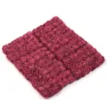 Handmade artificial PE foam rose flower heads with mesh for wedding and home DIY decoration. - Burgundy