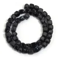 Black agate cube loose beads close-up detail shot for DIY jewelry making and crafting - 8x8mm (Approx. 46 Pieces/Pack) / Black Agate Cube Bead
