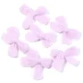 Light purple knitted wool double bows DIY accessories for handmade hair clips and clothing decor. - Size approx 4X5cm / 10 Pieces/Pack / Purple