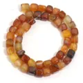 Natural agate square loose beads for DIY handmade bracelets jewelry making accessories detail shot - 8x8mm (Approx. 46 Pieces/Pack) / Brown Agate Cube Bead