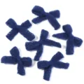 Dark blue knitted bow detail shot, perfect for DIY clothing, hair accessories and craft projects. - Size approx 4X5cm / 10 Pieces/Pack / Dark Blue