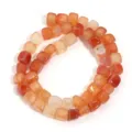 Natuurlijke rode carneool agaat vierkante losse kralen streng voor DIY armband sieraden. - 8x8mm (ca. 46 Stuks/Verpakking) / Oranje Agaat Kubus Kraal