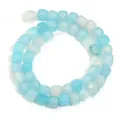 Natuurlijke blauwe agaat kubus losse kralen voor DIY armband sieraden accessoires - 8x8mm (ca. 46 Stuks/Verpakking) / Lichtblauwe Agaat Kubus Kraal
