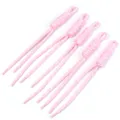 Pink handmade woven lanyard accessories for bag charms and keychains, detailed view. - 5 Pieces Pack (Length 24-28cm) / Pink + White