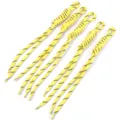 Detailed view of handmade woven yellow black nylon climbing ropes accessories for keychains. - 5 Pieces Pack (Length 24-28cm) / Yellow + Black