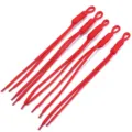 Handmade woven nylon lanyard keychain phone strap DIY accessories vibrant red color - 5 Pieces Pack (Length 24-28cm) / Red