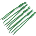 Detailed view of handmade woven green nylon lanyards, showcasing clean braided texture. - 5 Pieces Pack (Length 24-28cm) / Dark Green