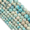 Perle di pietra naturale perle rotonde sfuse per creazione di gioielli collane bracciali - 6mm (circa 60 pezzi) / Blu