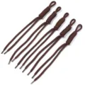 Handmade braided nylon rope keychain lanyard dark brown multiuse accessory pack 4. - 5 Pieces Pack (Length 24-28cm) / Brown