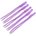 Detail view of purple handmade woven paracord lanyards, perfect for bags and zipper pulls. - 5 Pieces Pack (Length 24-28cm) / Purple