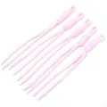 Handmade woven nylon lanyard, decorative pink strap detail for bags, phones, and DIY crafts. - 5 Pieces Pack (Length 24-28cm) / Pink