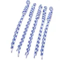 Blue and white woven nylon cord lanyard, handmade DIY accessory for keychain bag charm strap. - 5 Pieces Pack (Length 22-25cm) / Dark Blue
