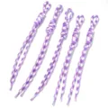Handmade woven purple and white nylon rope strap for bag charm keychain accessories - 5 Pieces Pack (Length 22-25cm) / Map Purple