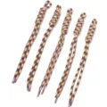 Handmade paracord lanyards detail view, orange black camouflage woven nylon cord accessories. - 5 Pieces Pack (Length 22-25cm) / Orange and Army Green