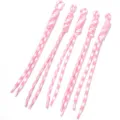 Details of pink woven nylon zipper pull cords, handmade pattern lanyard accessories close up. - 5 Pieces Pack (Length 22-25cm) / Pink 2