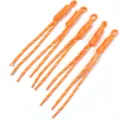 Orange woven nylon cord accessory variant for keychain doll bag pendant DIY crafts fashion styling - 5 Pieces Pack (Length 24-28cm) / Orange & White