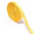 Dettaglio nastro grosgrain pois gialli, fai-da-te fiocco capelli confezione regalo. - Giallo