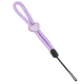 Dettaglio del cinturino per telefono corto con ciondolo a cuore viola e fibbia. - Stile Cordino con Ornamento a Cuore / 2 Pezzi/Confezione (Lunghezza Totale 19,5 cm) / Viola