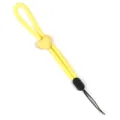 Corto cordino giallo per cellulare con grazioso ciondolo a cuore, cinturino regolabile utile. - Stile Cordino con Ornamento a Cuore / 2 Pezzi/Confezione (Lunghezza Totale 19,5 cm) / Giallo