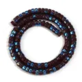 Electroplated glass wheel spacer beads for DIY jewelry making, bracelets and necklaces. - Half Garnet Red Ceramic-look PVC decoration