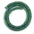 Green electroplated glass wheel beads rondelle spacer loose beads for DIY jewelry making. - Half Green Jade-look