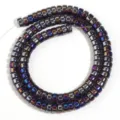 Colorful electroplated glass wheel spacer beads for DIY bracelet necklace jewelry making. - Solid Medium Purple AB