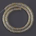 Colorful glass electroplated wheel spacer beads for DIY handmade jewelry accessories - Single Color Crystal Yellow