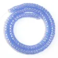 Electroplated glass wheel spacer beads for DIY jewelry making, bracelets, and necklaces. - Single Color Light Blue Porcelain AB