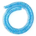 Blue electroplated glass rondelle spacer beads for DIY jewelry making handmade bracelets necklaces. - Single Color Lake Blue AB