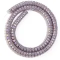 Purple electroplated glass wheel spacer beads for DIY bracelet jewelry making, 1 strand - Solid Purple Porcelain AB