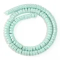 Light green electroplated wheel glass beads for DIY handmade bracelet jewelry accessories. - Solid Mint Porcelain AB