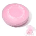 Rosa runde Organzasäckchen Detailansicht, mit glitzernden Punkten und praktischem Kordelzug. - 10 Stück/Packung (Durchmesser ca. 26cm) / Rosa