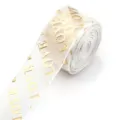 Goldfolien bedrucktes Organzaband für Geschenke, Kuchenboxen, Blumensträuße und Partydeko. - LOVE